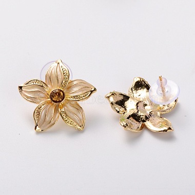 Alloy Enamel Rhinestone Flower Jewelry Sets(SJEW-JL016-01)-6