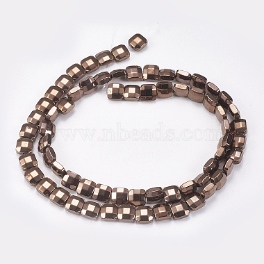 Electroplated Non-magnetic Synthetic Hematite Beads Strands(G-P367-E)-2