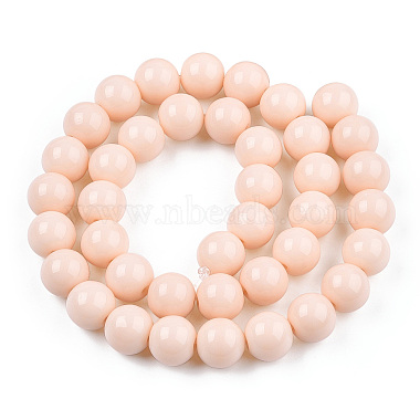 Opaque Solid Color Glass Beads Strands(X-GLAA-T032-P10mm-09)-2