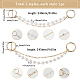 2Pcs 2 Style Imitation Pearl & Alloy Shoe Chains(FIND-SC0004-66)-2