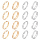 40Pcs 4 Style 201 Stainless Steel Plain Band Adjustable Rings for Women(STAS-UN0037-14)-1
