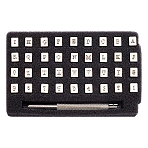 DIY Letter and Number Stamping Punch Tool Set, Zine Alloy Stamps and Handle Sets, Platinum, 95x145x18mm(TOOL-WH0164-02P-01)