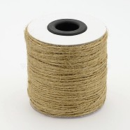 Jute Cord, Jute String, Jute Twine, 2-Ply, for Jewelry Making, Peru, 1mm, about 109.36 yards(100m)/roll, 6rolls/bag(OCOR-E005-01A)