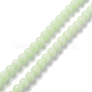 Synthetic Luminous Stone Beads Strands, Round, Glow in Dark, 10mm, Hole: 1.2mm, about 40pcs/strand, 15.16 inch(38.5cm)(G-L582-01C)