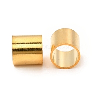 304 Stainless Steel Beads, Large Hole Beads, Column, Real 24K Gold Plated, 8x8mm, Hole: 7mm(STAS-P320-10F-G)