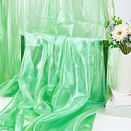 Laser Polyester Fabric, for Stage Show Decoration, Light Green, 1500x0.1mm(DIY-NB0008-52D)