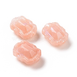 Opaque Acrylic Beads, Glitter Beads, Oval, Light Salmon, 18.5x13.5x9mm, Hole: 1.8mm, about 515pcs/500g(OACR-E015-07C)