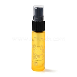 Glass Spray Bottles, Fine Mist Atomizer, with Plastic Dust Cap & Refillable Bottle, with Fortune Cat Pattern & Chinese Character, Gold, 2x9.6cm, Hole: 9.5mm, Capacity: 10ml(0.34fl. oz)(MRMJ-M002-03A-05)