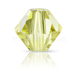 Preciosa&reg Crystal Beads, Czech Crystal, Bicone(451 69 302 Rondelle), 80250 Acid Yellow, 3mm, Hole: 0.8mm(Y-PRC-BA3-80250)