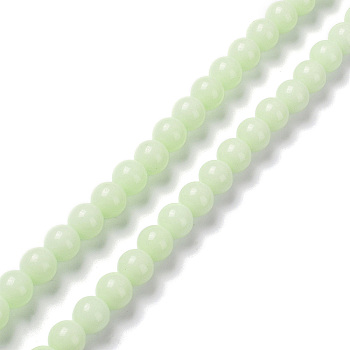 Synthetic Luminous Stone Beads Strands, Round, Glow in Dark, 10mm, Hole: 1.2mm, about 40pcs/strand, 15.16 inch(38.5cm)