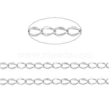304 Stainless Steel Curb Chains(CHS-L001-56-0.3mm)-2
