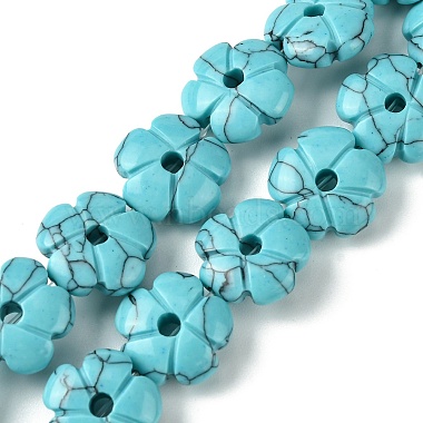 Flower Synthetic Turquoise Beads