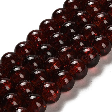 10mm DarkOrange Round Glass Beads