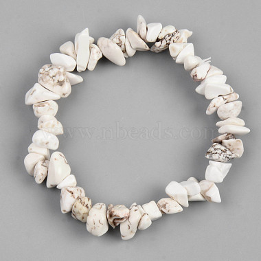 Unisex Chip Natural Magnesite Beaded Stretch Bracelets(BJEW-S143-41)-2