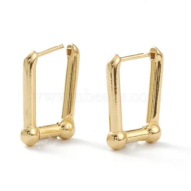 Rectangle Brass Earrings