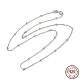 Rhodium Plated 925 Sterling Silver Satellite Chain Necklaces(STER-NH0001-07B-P)-1