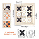 3 Sets 3 Colors Wood Tic Tac Toe Board Game(AJEW-NB0005-35)-2