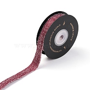 Furry Polyester Grosgrain Ribbon, Satin Ribbon, for Gift Packing, Home Decoration , Dark Red, 5/8 inch(17mm), about 10 yards/roll(91.44m/roll)(SRIB-B001-02B)