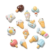 Opaque Resin Decoden Cabochons, Ice Cream & Rabbit, Mixed Color, Mixed Shapes, 13~27x15~34.5x6.5~9mm(RESI-K037-01)