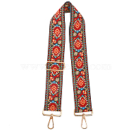 Ethnic Style Polyester Adjustable Bag Handles, with Iron Swivel Clasps, for Bag Straps Replacement Accessories, Brown, 73.4~133x5.1cm(FIND-WH0129-24B)