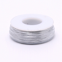 Matte Aluminum Wire, with Spool, Silver, 20 Gauge, 0.8mm, 36m/roll(AW-G001-M-0.8mm-01)