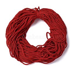 Polyester Cord, Twisted Cord, Red, 5mm, about 97~100m/bundle(NWIR-P021-048)