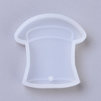Pendant Silicone Molds, Resin Casting Molds, For UV Resin, Epoxy Resin Jewelry Making, Chef Cap, White, 44x43x8mm, Hole: 2.5mm
