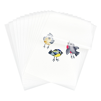 A4 PET Printable Heat Transfer Papers, Blank Iron on Vinyl for Printers, Ghost White, 304x212x0.1mm