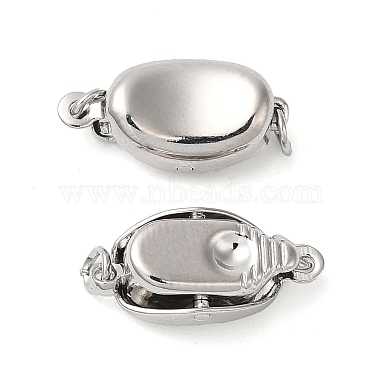 Real Platinum Plated Oval Brass Box Clasps