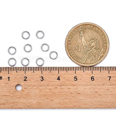 Ювелирные изделия выводы оригинальный цвет 160 кольца из нержавеющей стали сплит(X-STAS-E010-5x1mm-2)-4