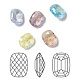 Crackle Moonlight Style K9 Glass Rhinestone Cabochons(RGLA-J025-B-IO)-1