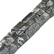 Natural Black Silk Stone/Netstone Beads Strands(G-S300-61-8x20mm)-1