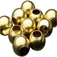 Brass Beads, Round, Unplated, 5mm, Hole: 2mm(KK-E785-21C)
