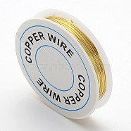 Copper Jewelry Wire, Nickel Free, Golden, 24 Gauge, 0.5mm, about 31.16 Feet(9.5m)/roll(X-CW0.5mm007)