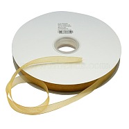 Polyester Organza Ribbon, Goldenrod, 3/8 inch(9mm), 200yards/roll(182.88m/roll)(ORIB-L001-03-693)