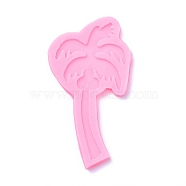 Food Grade Coconut Tree Silicone Molds, Fondant Molds, Baking Molds, Chocolate, Candy, Biscuits, UV Resin & Epoxy Resin Jewelry Making, Hot Pink, 128x66x6mm, Inner Size: 100x55mm(DIY-F045-17)