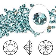 Austrian Crystal Rhinestone Cabochons, Crystal Passions, Foil Back, Xirius Round, 1088, 263_Light Turquoise, 6.14~6.32mm(1088-SS29-F263)