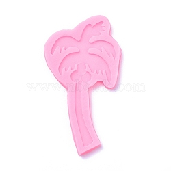Food Grade Coconut Tree Silicone Molds, Fondant Molds, Baking Molds, Chocolate, Candy, Biscuits, UV Resin & Epoxy Resin Jewelry Making, Hot Pink, 128x66x6mm, Inner Size: 100x55mm(DIY-F045-17)