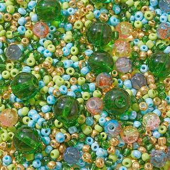 20G Transparent Acrylic Beads Sets, Faceted, Bicone, Mixed Color, 6x5.5~6mm, Hole: 1~2mm