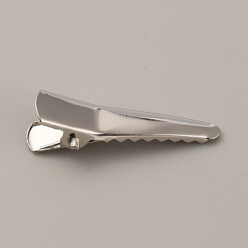 Stainless Steel Alligator Hair Clip Findings, Stainless Steel Color, 30x9x9mm