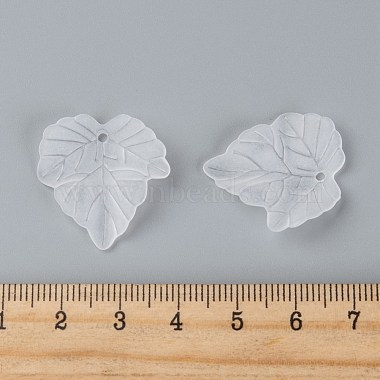 Transparent Frosted Acrylic Leaf Pendants(X-PAF002Y-14)-3
