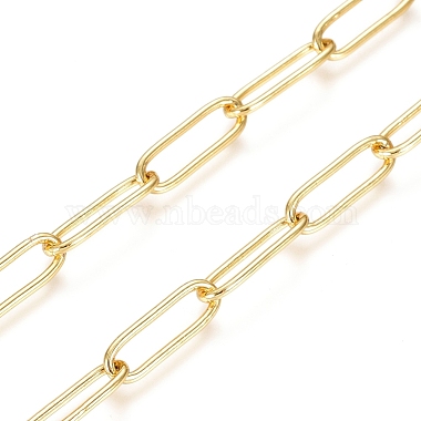 Soldered Brass Paperclip Chains(CHC-D025-03G)-2