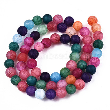 Chapelets de perles en agate naturelle craquelée(G-S373-002F-6mm)-2