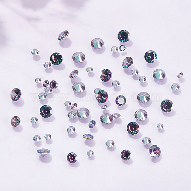 Elite 5 Style Cubic Zirconia Pointed Back Cabochons(ZIRC-PH0001-41)-4