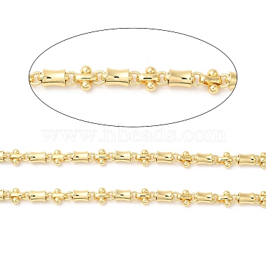 Rack Plating Brass Bamboo Stick & Cross Knot Link Chain(CHC-H105-12G)-2