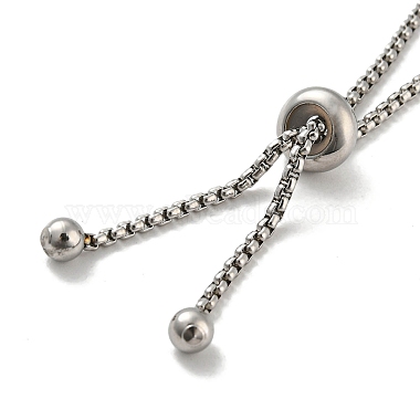 304 Stainless Steel Round Cabochon Setting Bracelets(DIY-Z026-01B)-3