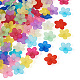 yilisi 200pcs 10 couleurs capuchons de perles en acrylique givré(MACR-YS0001-02)-3