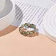 Natural Green Aventurine & Glass Seed Braided Bead Finger Ring(RJEW-JR00465-02)-2