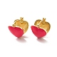 Enamel Heart Hoop Earrings(EJEW-C054-02G)-2