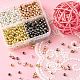 1000Pcs 4 Style Iron & ABS Plastic Spacer Beads(DIY-YW0006-95)-4